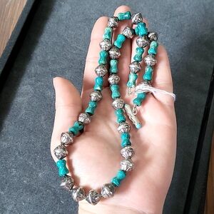 Turquoise sterling silver necklace